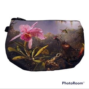 Pink Lily & Hummingbird Cosmetic Bag.